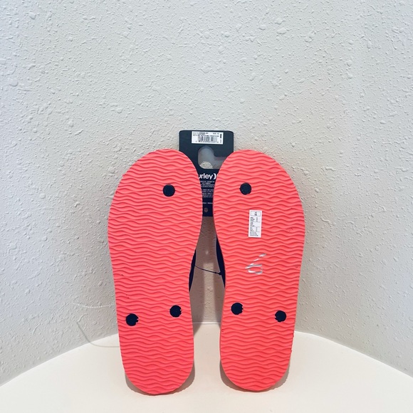Hurley Men’s Tropical Tree Pink Flip Flops/10/NWT - Picture 3 of 6